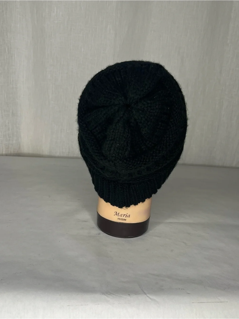 Navy beanie with a bit of rainbow!